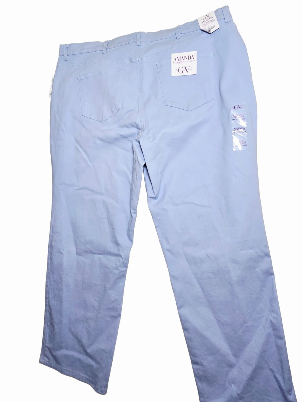 Gloria Vanderbilt Amanda Dreamy Blue Tapered Jeans 24W NWT - Picture 3 of 6